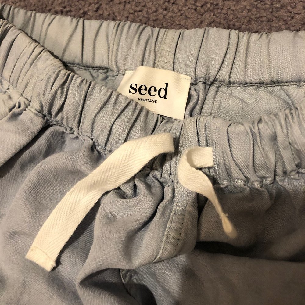 Seed Soft Denim Shorts w/ Tie Waist